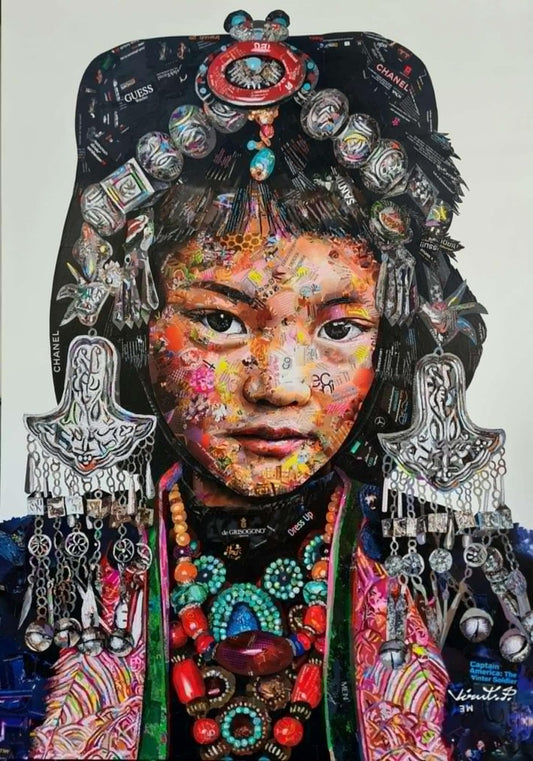 Tibetan Child with Traditional Dress